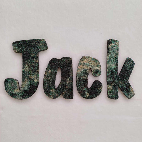 Jack - small letters suitable for a door.