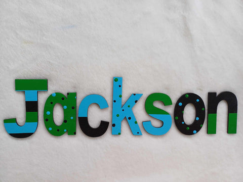 Jackson - small letters suitable for a door.