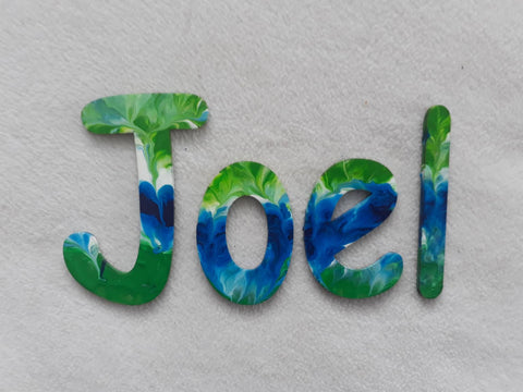 Joel - small letters suitable for a door.