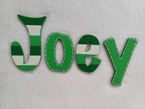 Joey - small letters suitable for a door.