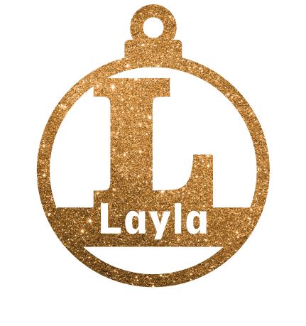 Letter L Christmas Decoration - Personalised in any name