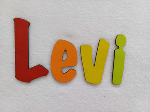 Levi - small letters suitable for a door.