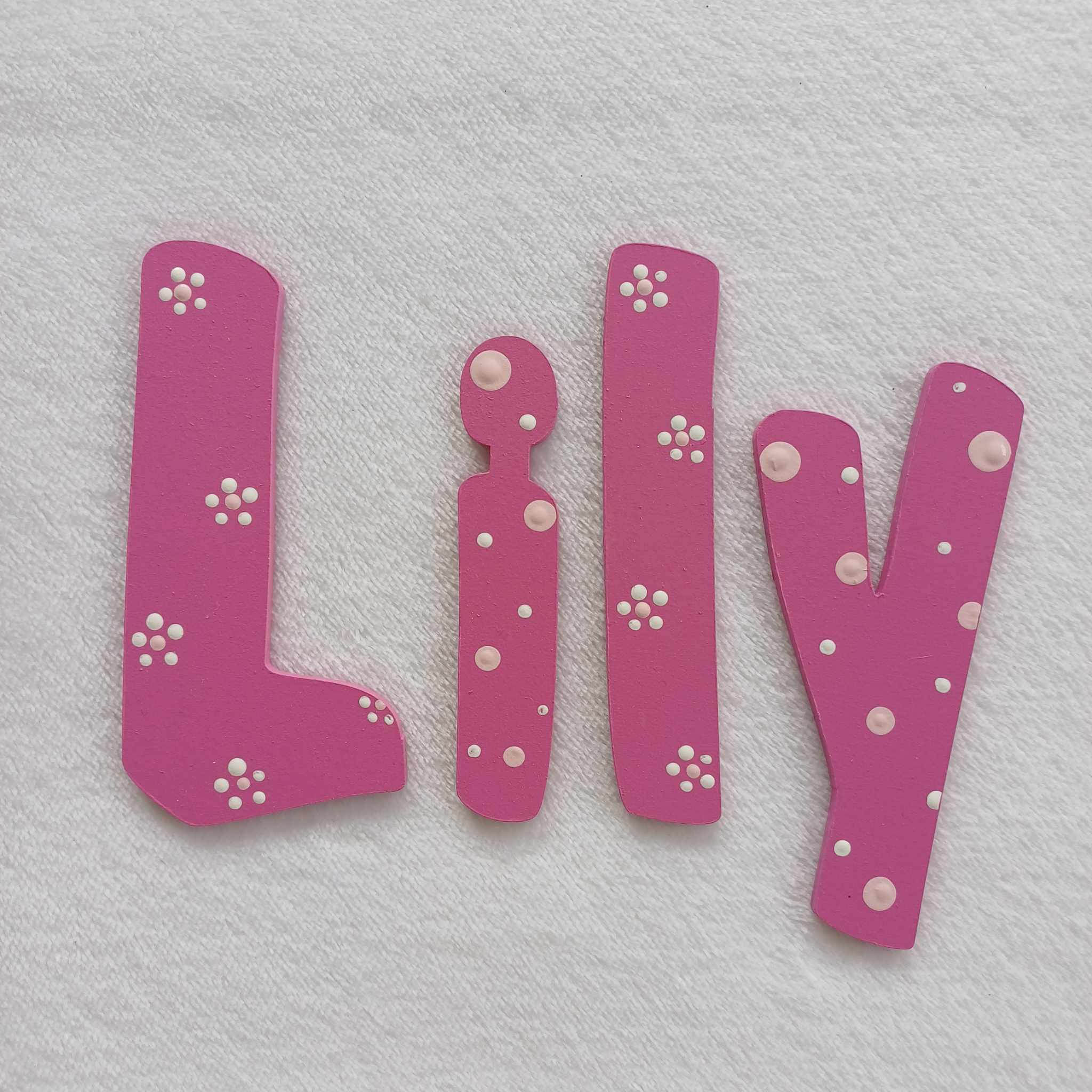 Lily - small letters suitable for a door.