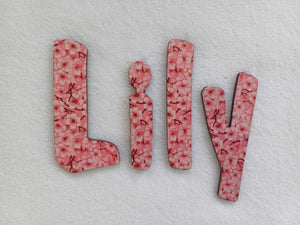 Lily - small letters suitable for a door.