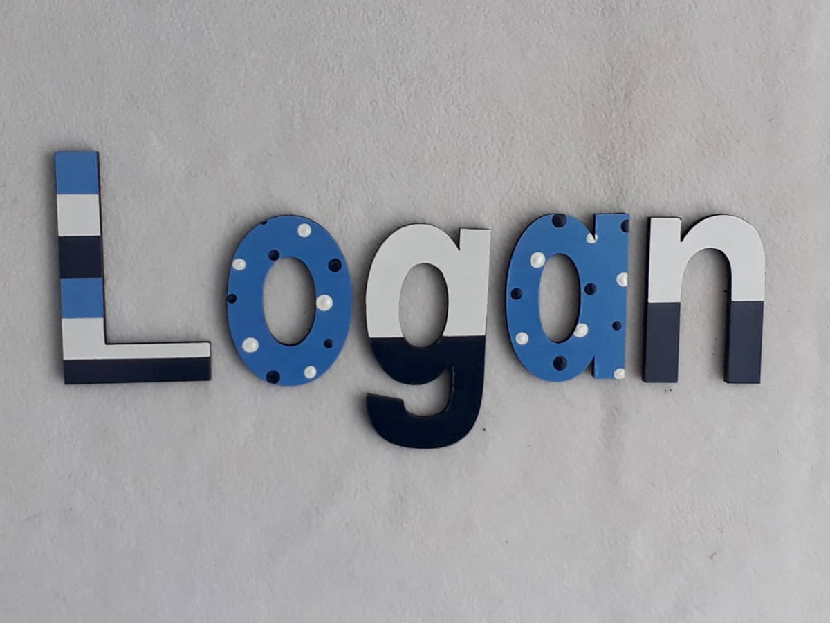 Logan - small letters suitable for a door. – Maisie & Me. NZ