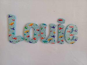 Louie - small letters suitable for a door.