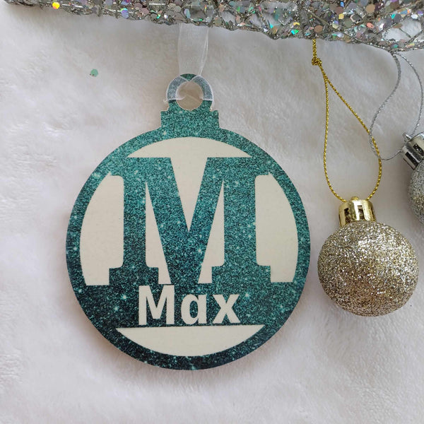 Letter M Christmas Decoration - Personalised in any name