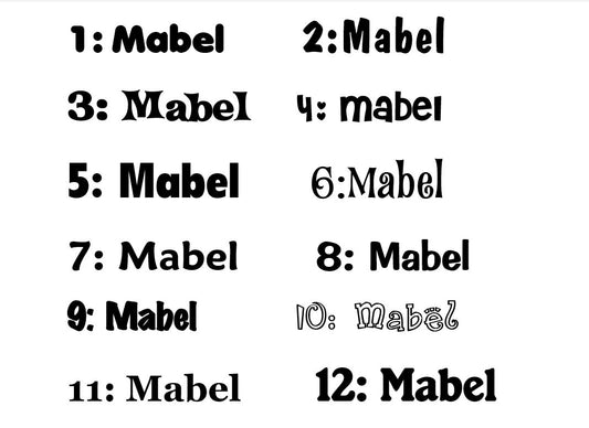 Personalised Names - 20cm high for the uppercase letter - Mabel design and colour.