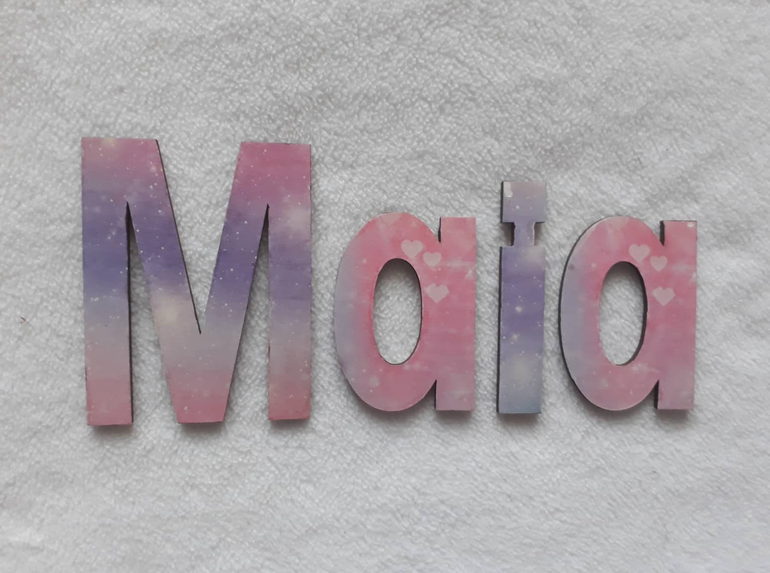 Maia - small letters suitable for a door.