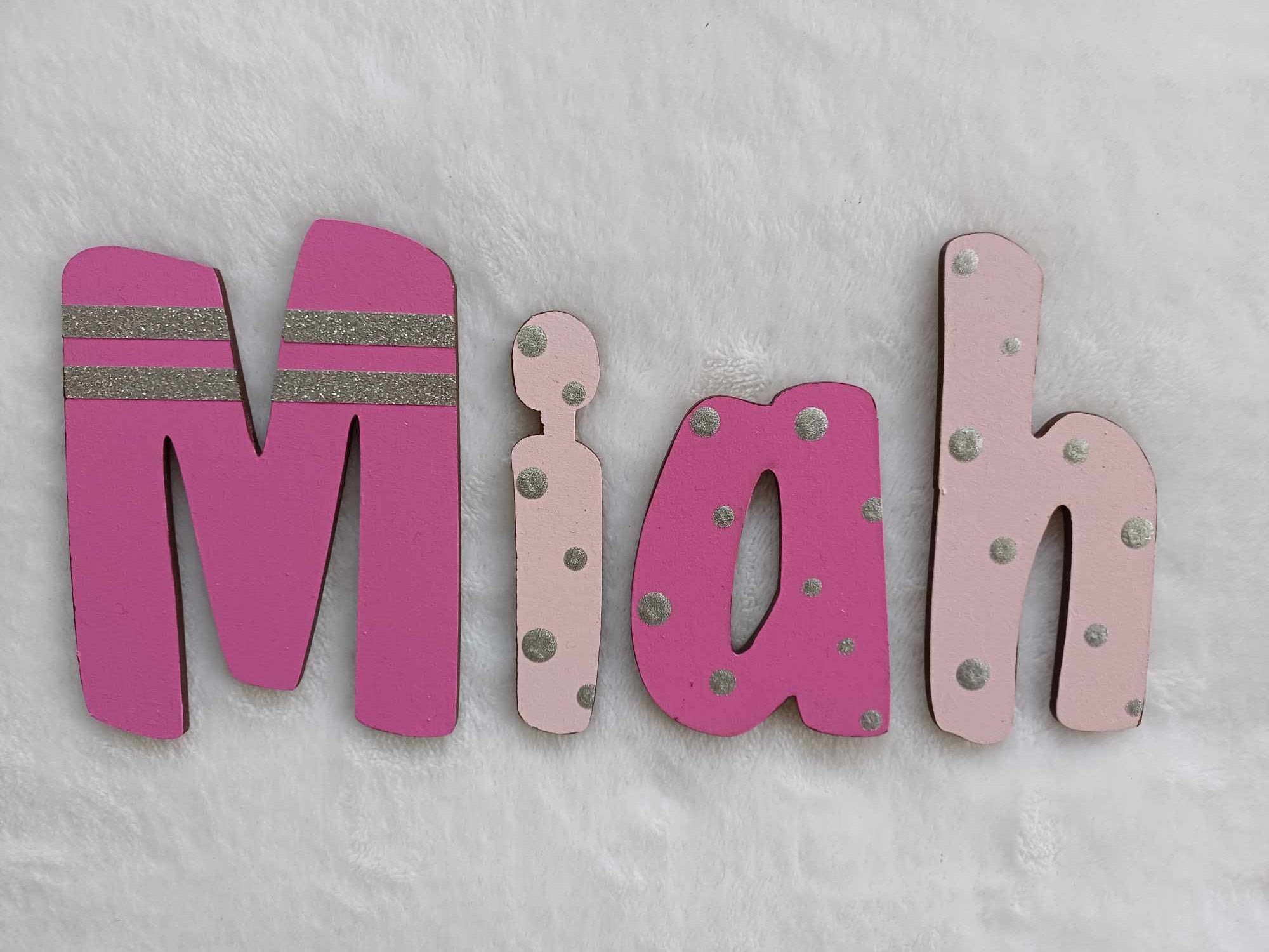 Miah - small letters suitable for a door. – Maisie & Me. NZ
