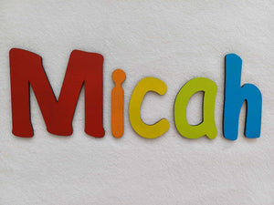 Micah - small letters suitable for a door.