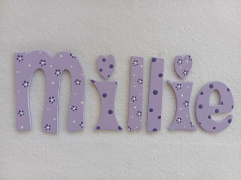 Millie - small letters suitable for a door.