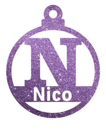 Letter N Christmas Decoration - Personalised in any name