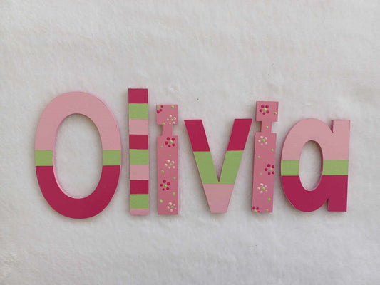 Olivia - small letters suitable for a door.