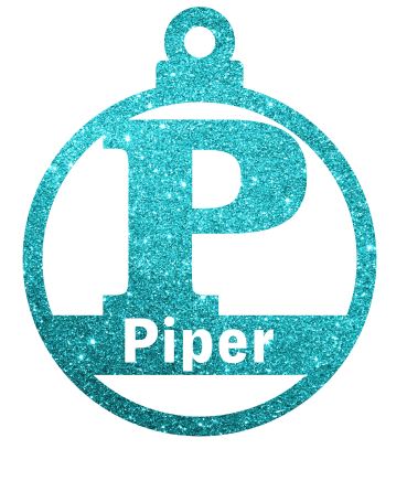 Letter P Christmas Decoration - Personalised in any name