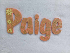 Paige small letters suitable for a door.