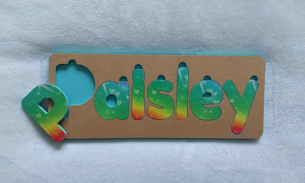 Personalised Name Puzzle - Made to order - Izabella Design.