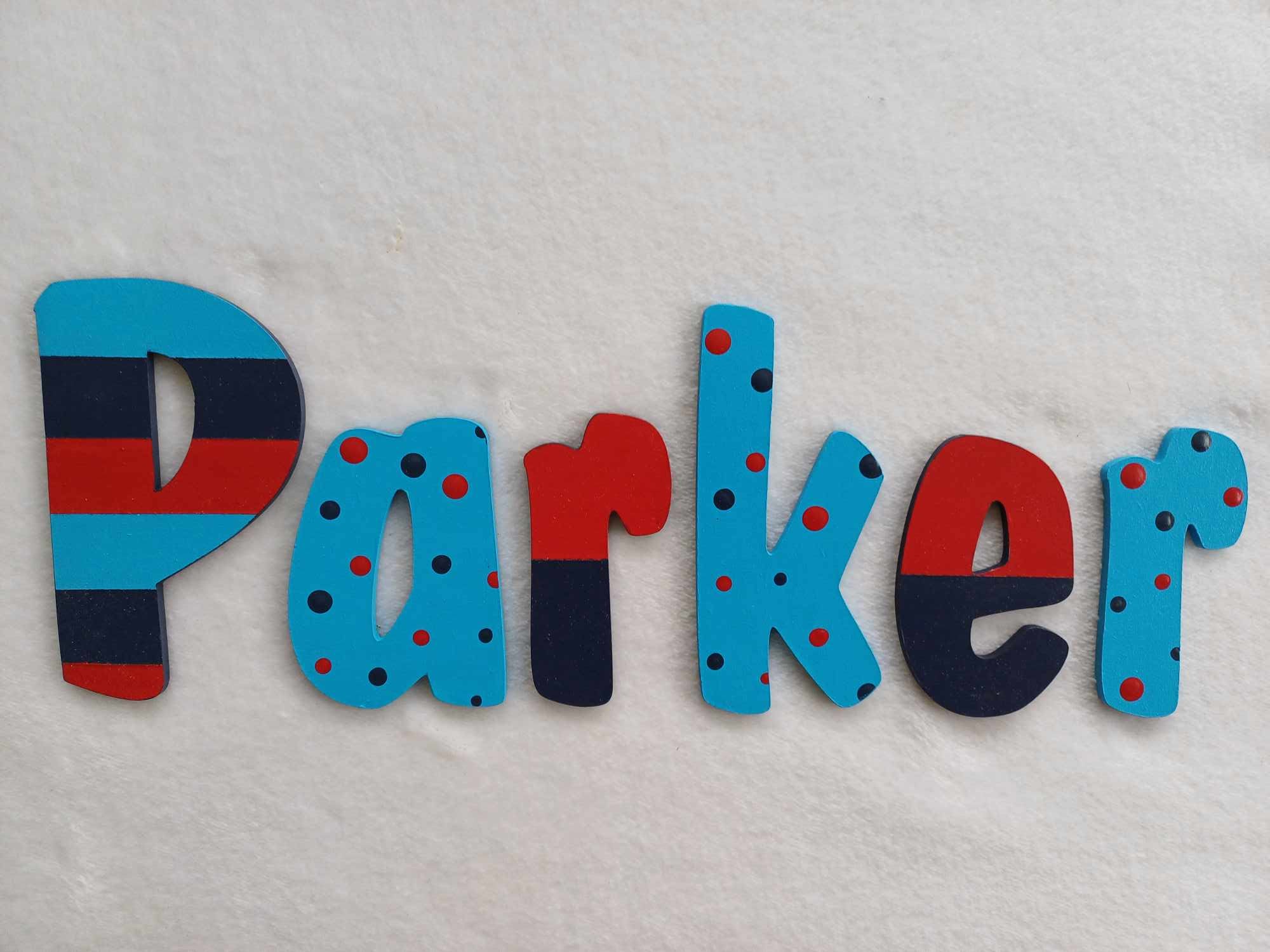 Parker - small letters suitable for a door.