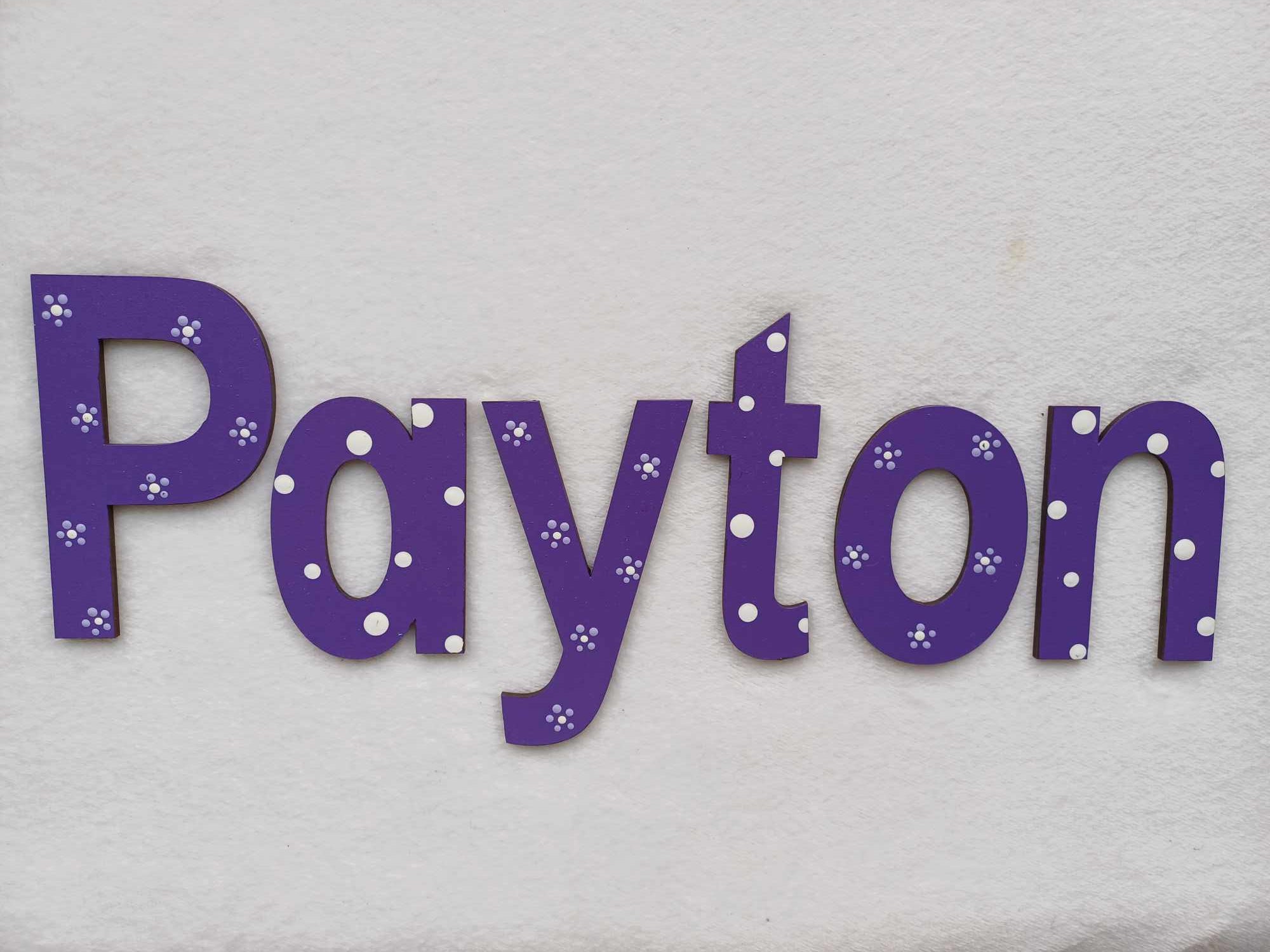 Payton - small letters suitable for a door.