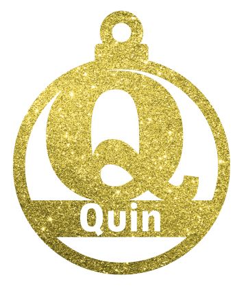 Letter Q Christmas Decoration - Personalised in any name