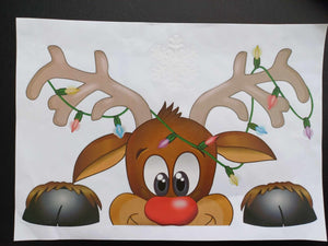 Reindeer  -Window Cling.