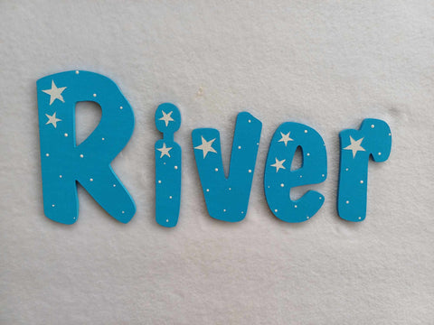 River - small letters suitable for a door.