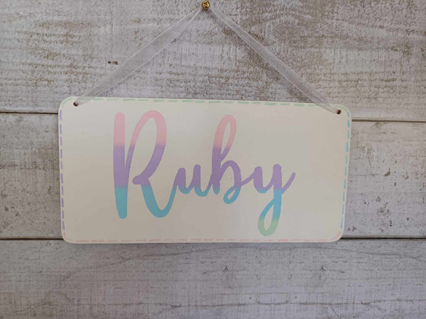 Name Plaque in Purples - Made to order