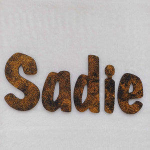 Sadie small letters suitable for a door.