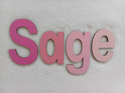 Sage - small letters suitable for a door.