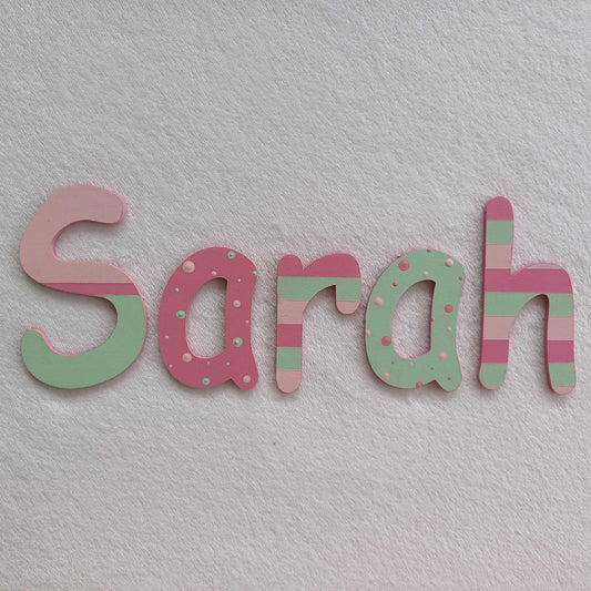 Sarah - small letters suitable for a door.
