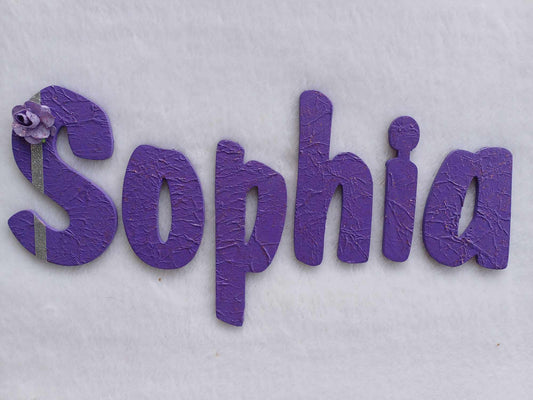 Sophia small letters suitable for a door.