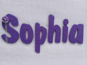 Sophia small letters suitable for a door.