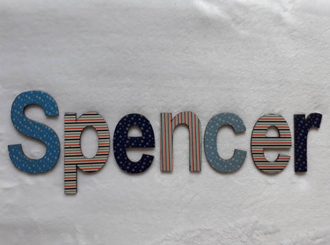 Spencer - small letters suitable for a door.