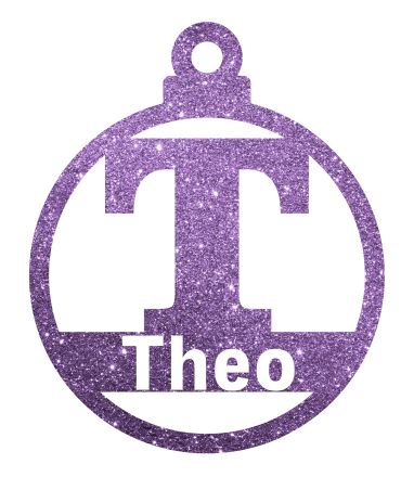 Letter T Christmas Decoration - Personalised in any name