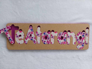 Personalised Name Puzzle - Made to order - Te Atarangi design.