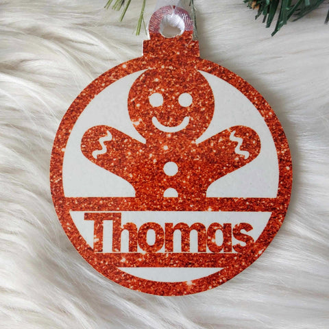 Ginger Bread Christmas Decoration - Personalised in any name