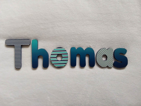 Thomas - small letters suitable for a door.