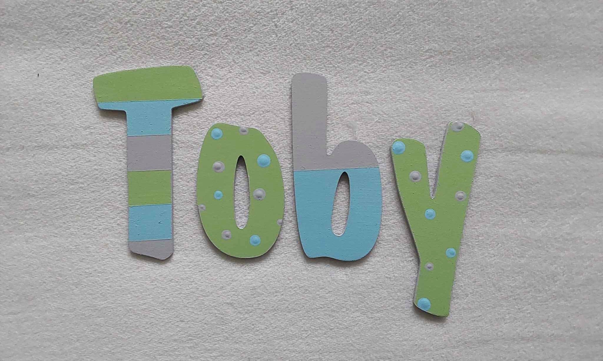Sign For Toby Toby - small letters suitable for a door. – Maisie & Me. NZ