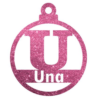 Letter U Christmas Decoration - Personalised in any name