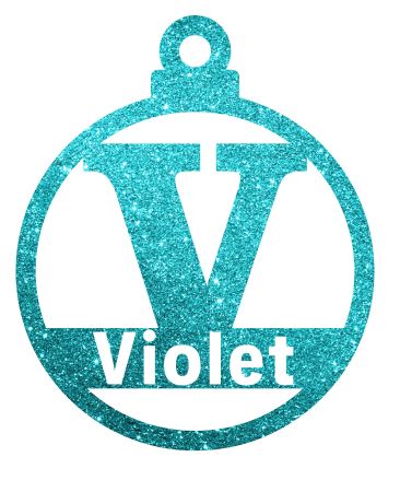 Letter V Christmas Decoration - Personalised in any name