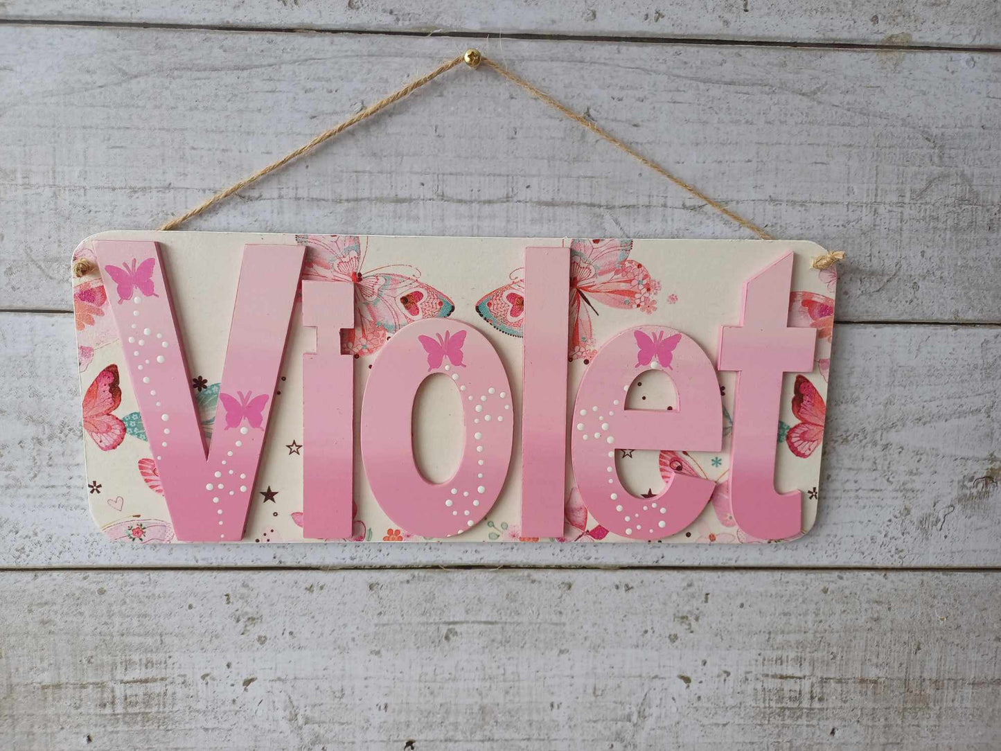 Violet Name Plaque