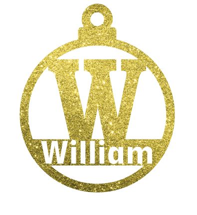 Letter W Christmas Decoration - Personalised in any name