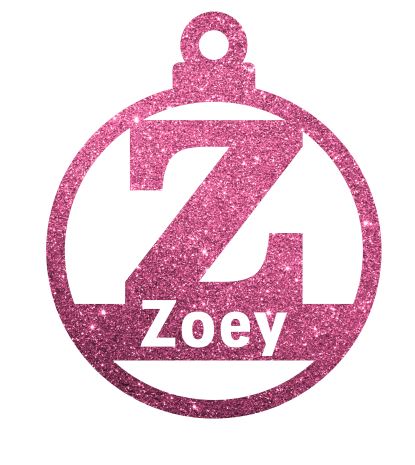 Letter Z Christmas Decoration - Personalised in any name