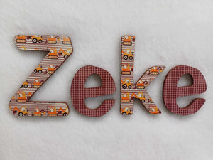 Zeke - small letters suitable for a door.