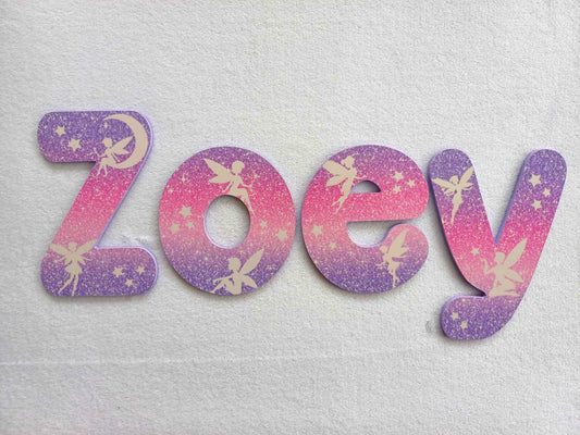 Zoey -  letters suitable for a door or wall.