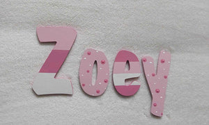 Zoey - small letters suitable for a door.