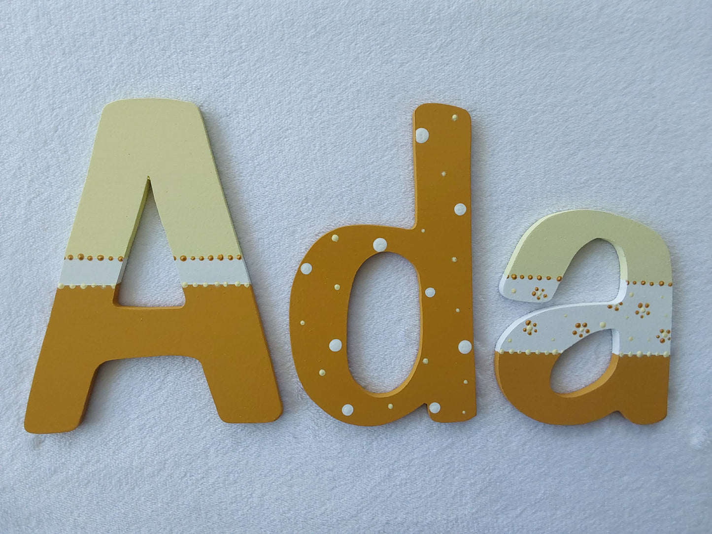 Personalised Names - 15cm high for the uppercase letter -Ada design and colour.