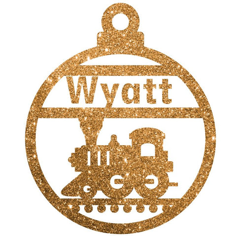 Train Christmas Decoration - Personalised in any name