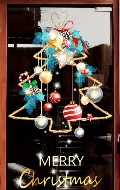 Christmas tree -Window Cling.