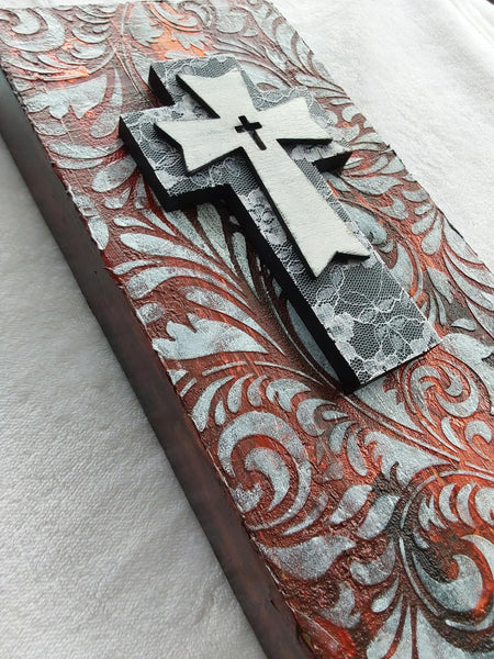 Mixed Media Cross Canvas